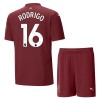 Camisola + Calções Manchester City Rodrigo 16 Criança Equipamento 3ª 24/25